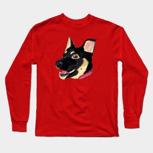 Cute Dog Smiling German Shepherd Puppy Long Sleeve T-Shirt